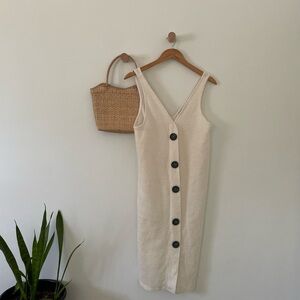 Zara white button summer dress ☀️